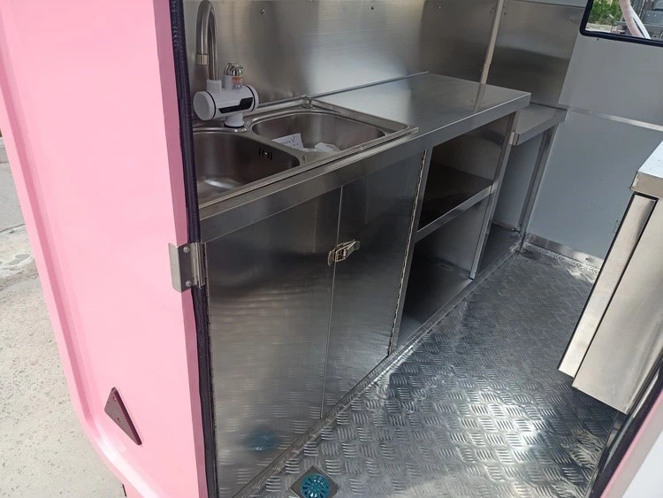 fully equipped ice cream kiosk interior design