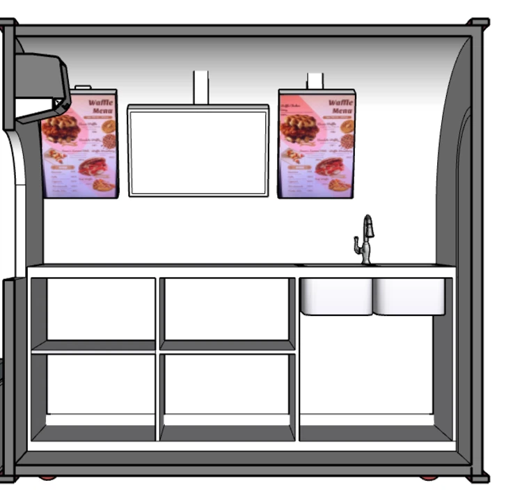 mobile Ice cream kiosk desgn