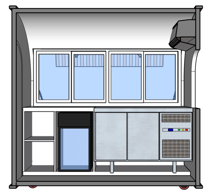 portable ice cream kiosk design